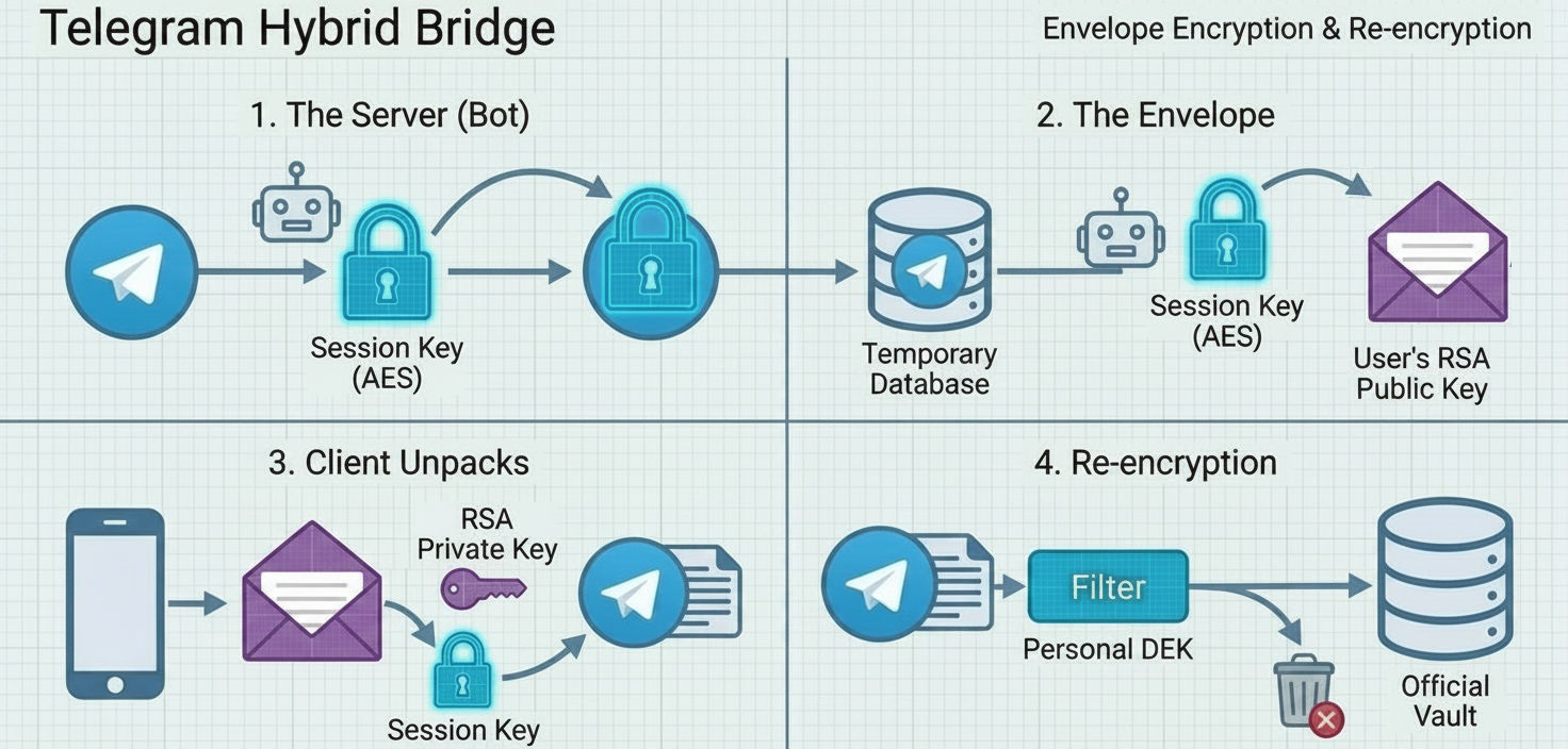 Telegram Hybrid Bridge encryption diagram