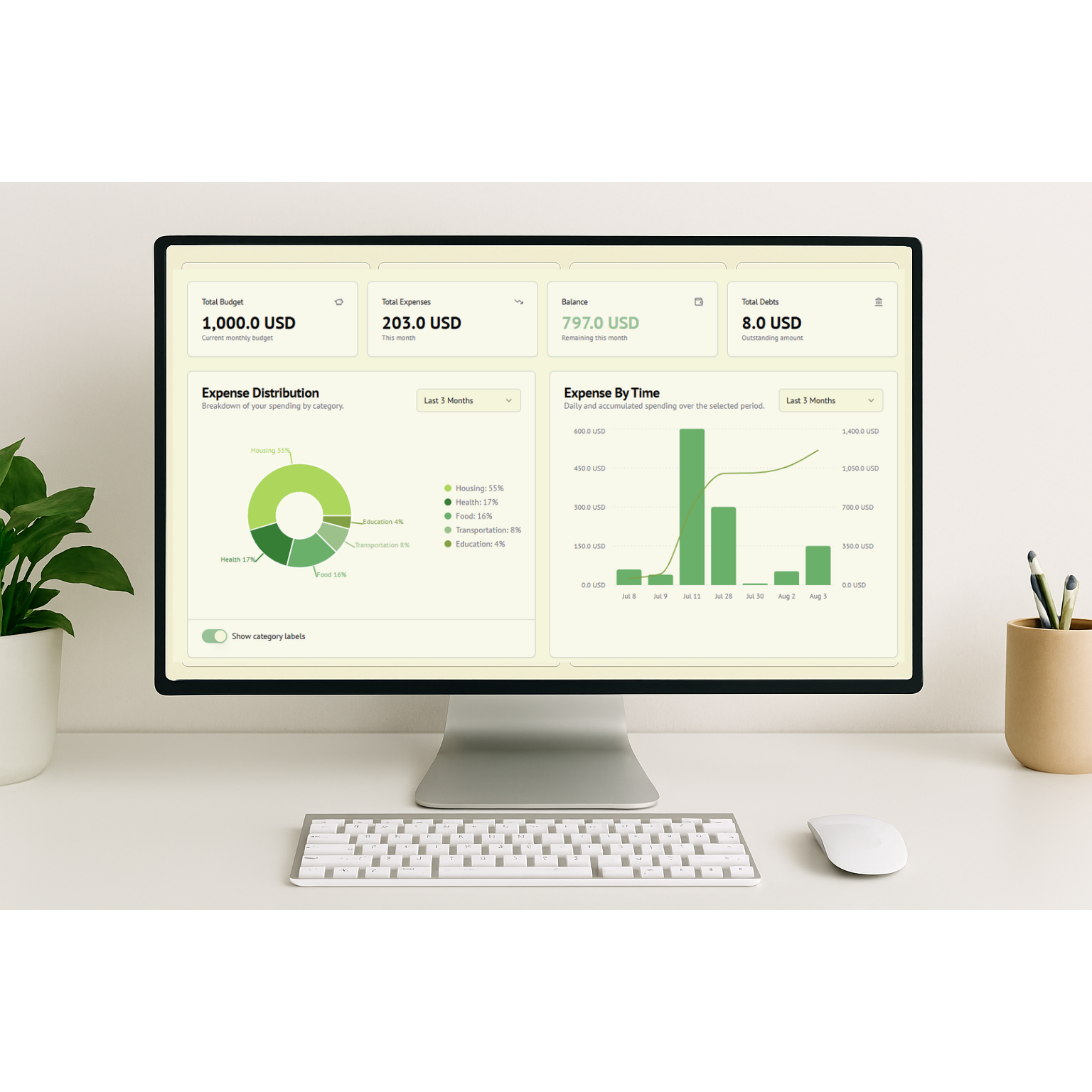 App Preview on a desk